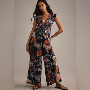 NWT Anthropology floral jumpsuit size S